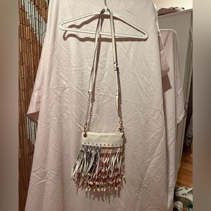 Stylish Fringe American Flag Crossbody Bag